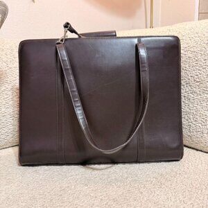 Chadwick’s brown structured laptop tote